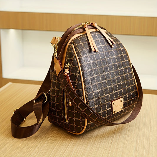 Luxury Small Backpack Purse, Fashion Two-way Shoulder Bag, Women's Shell Handbag Schoolbag Daypack