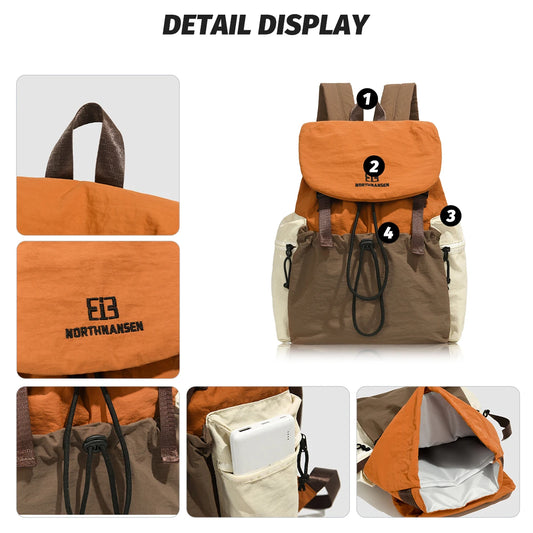 Small Backpack, Lightweight Outdoor Mountaineering Travel, New Backpack, Female College Student School Bag, High School Student, Junior High School Student, Shopping and Travel Sports