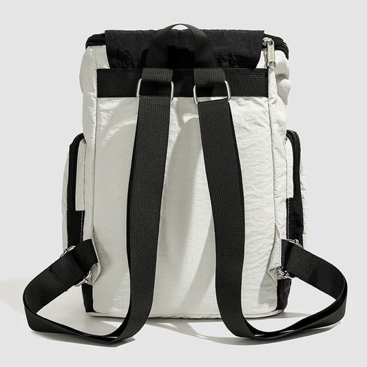 Small shoulder bag for female college students, contrasting colors, high-end feeling, short trip, light weight, outdoor hiking b