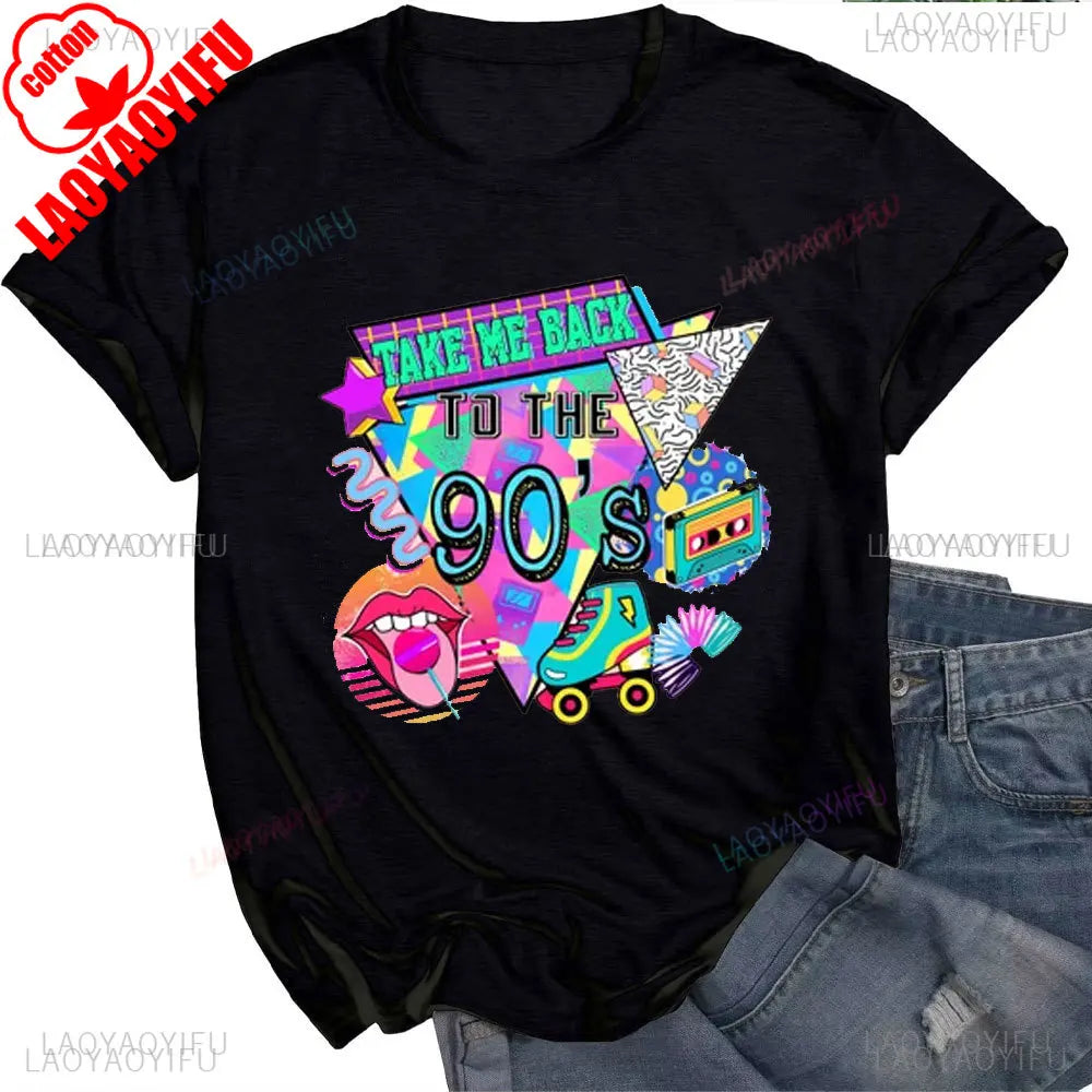 Women's T-shirt I Love 90s The Mens Clothes Music Graphic Tees Men Clothing Birthday Gift Funny Gifts Vintage Cotton Shirts Tees
