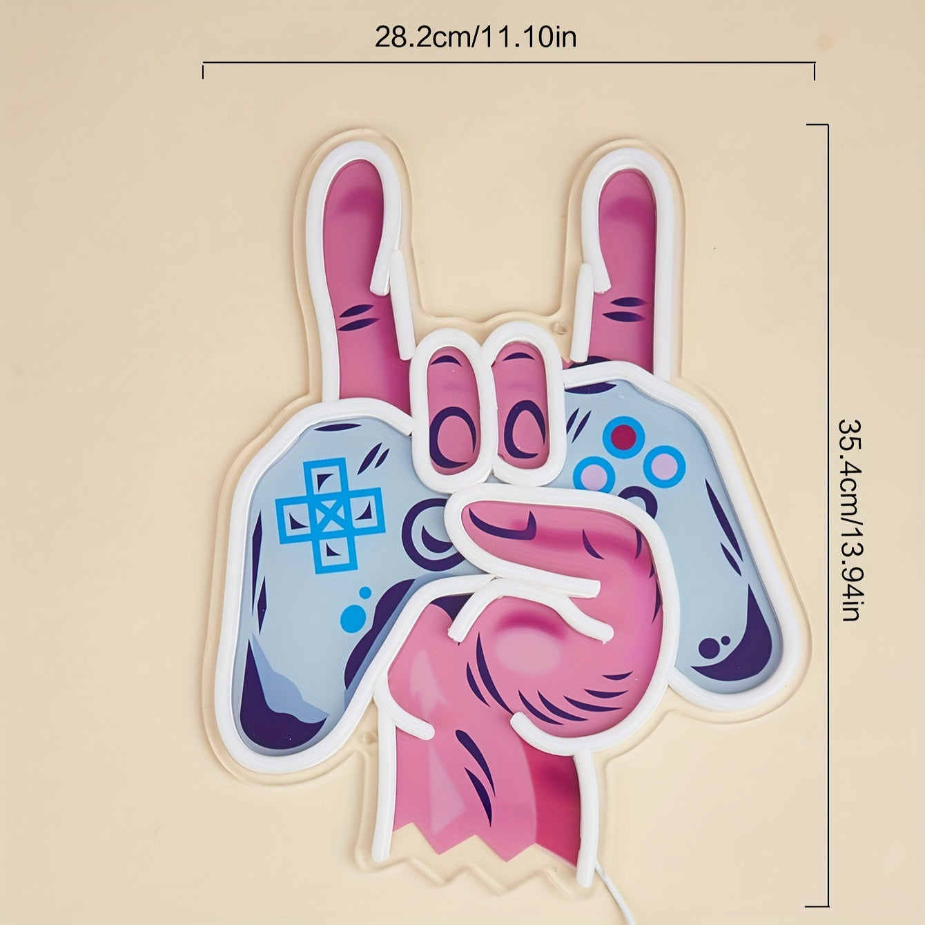 1pc GamePad LED Neon Sign Light, For Wall And Table Decoration, USB Powered Neon Sign Light, For Bedroom Room Wedding Party Decoration