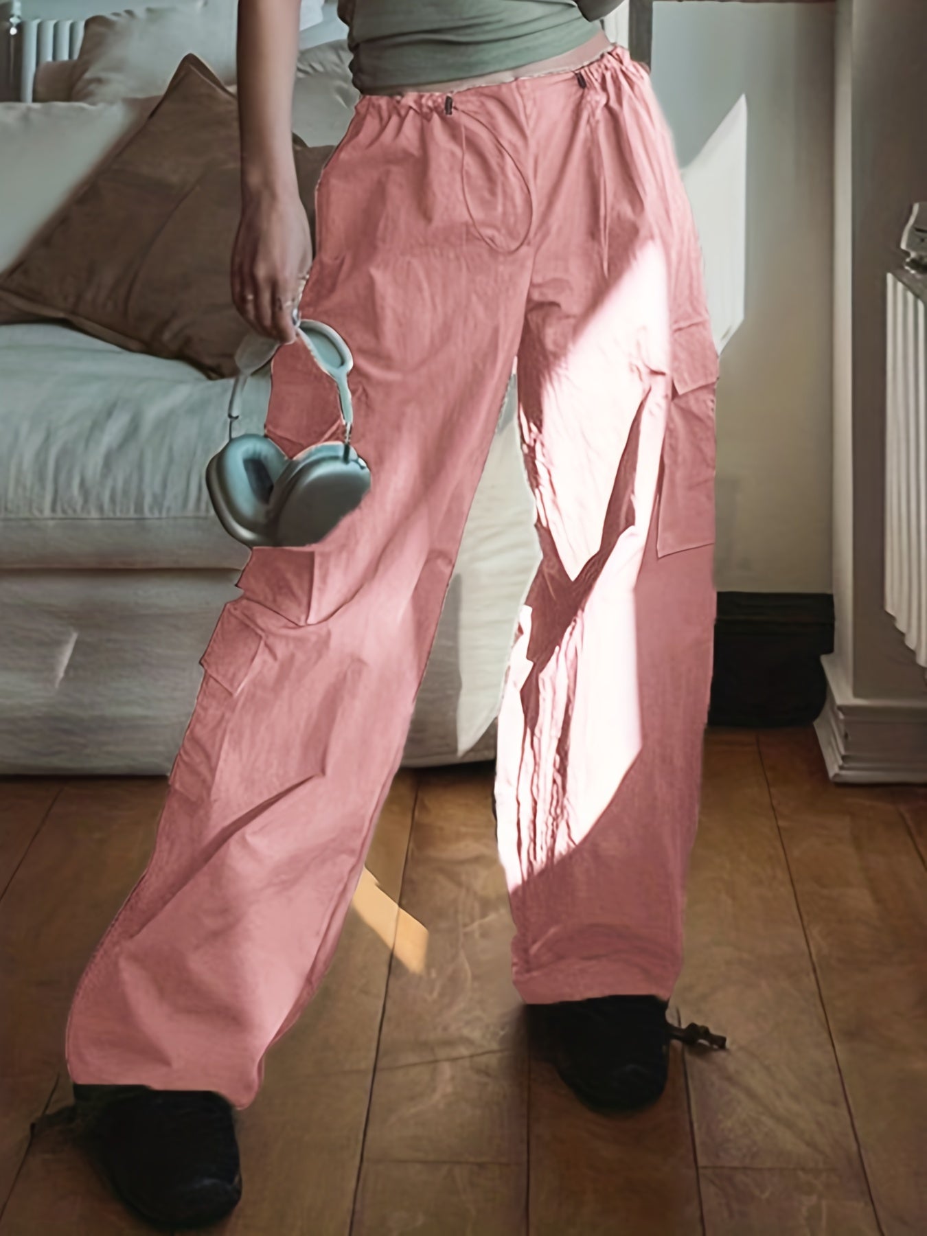 Y2K Cargo Parachute Pants for Women With Pockets All Day