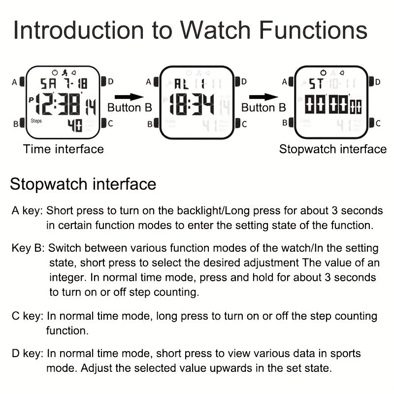 Casio Chronograph Watch Water Resistant 50M Digital Alarm