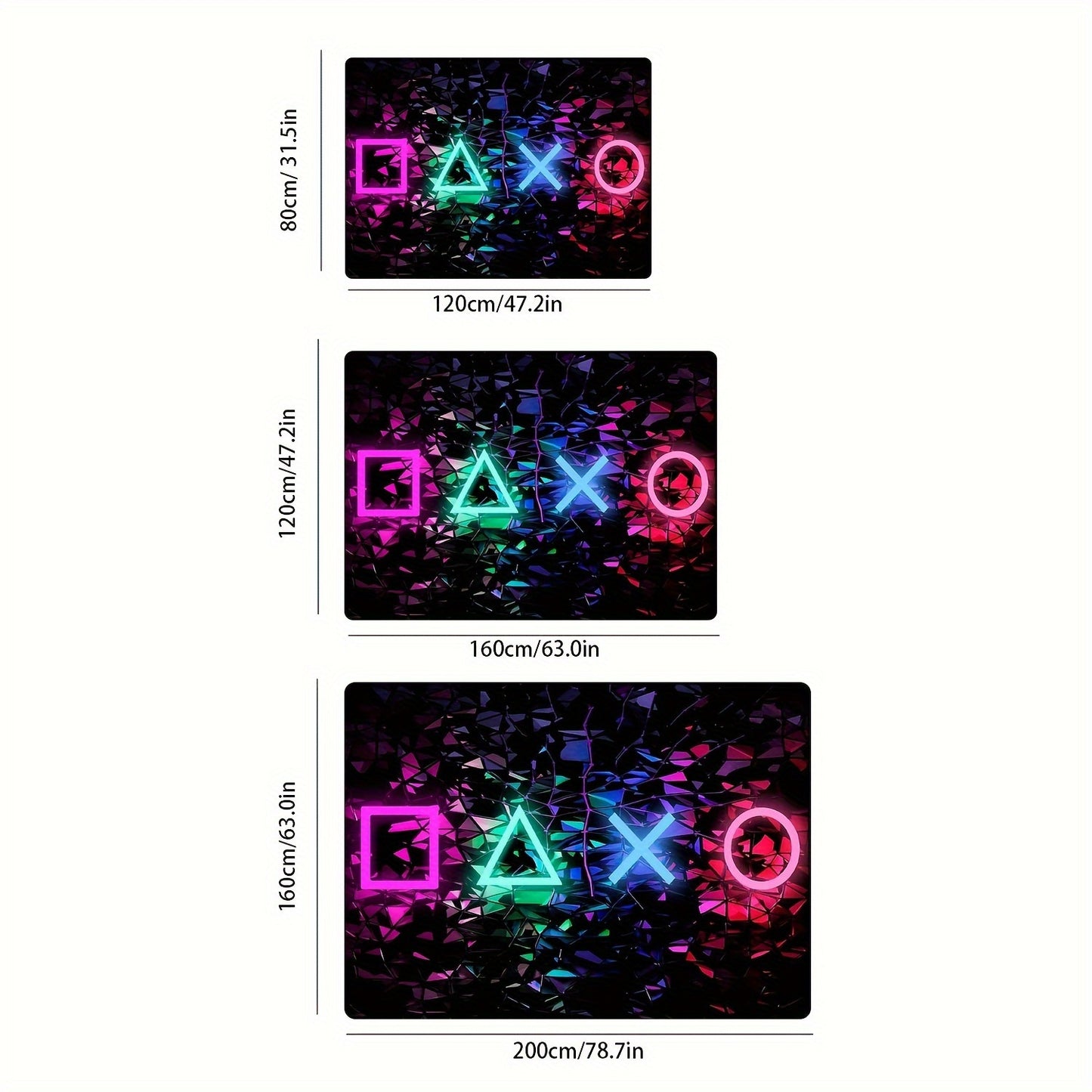 1pc, 3D Player Game Mode Area Rug Anti-slip Game Carpet Player Anti-slip Floor Mat Player Room Decoration Home Decoration Tapestry