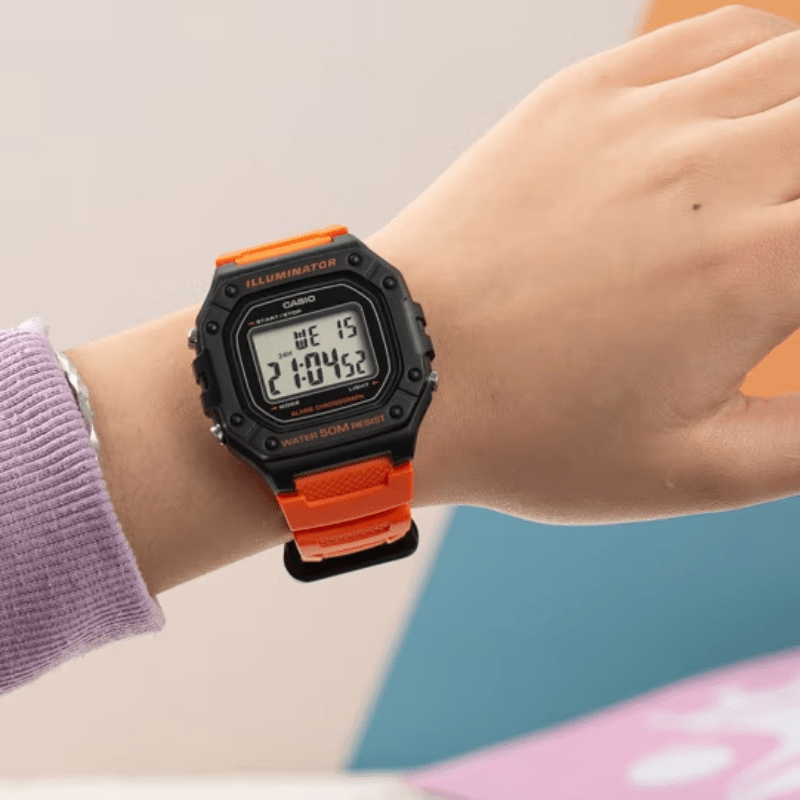 Casio Classic Chronograph Watch Womens Digital Sports 50M