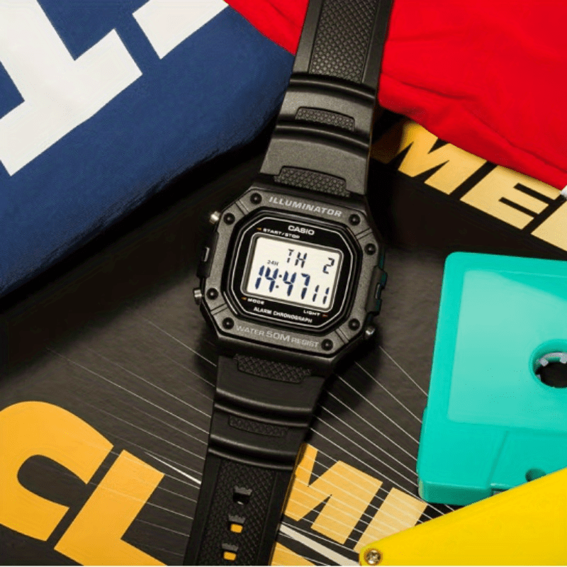 Casio Classic Chronograph Watch Womens Digital Sports 50M