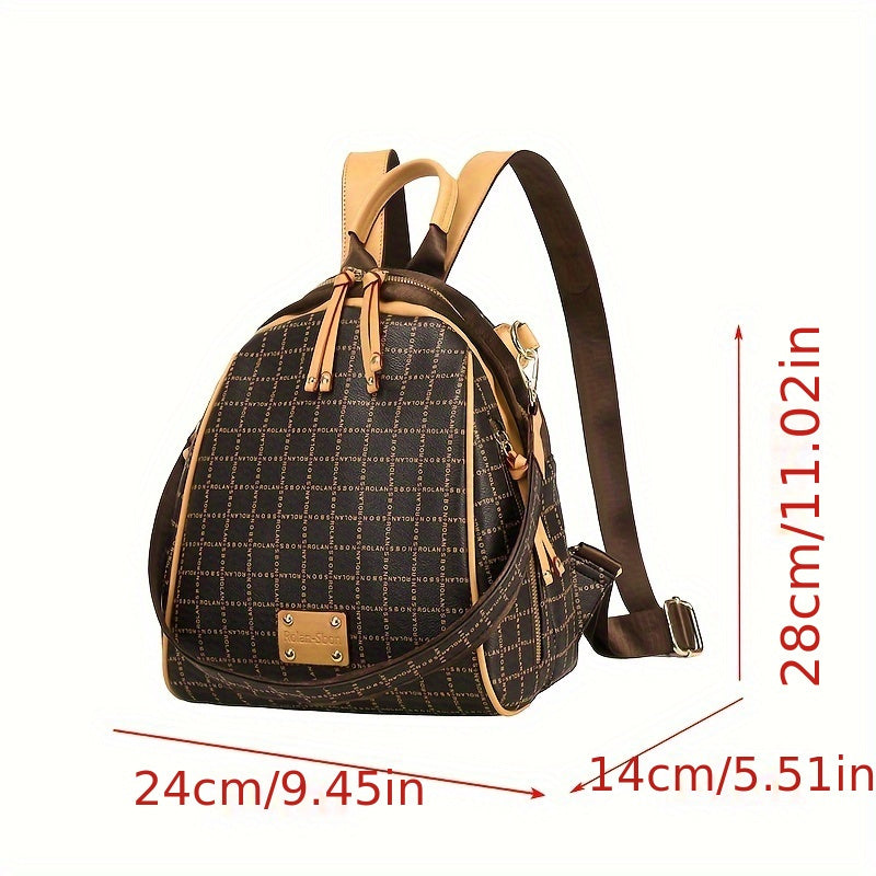 Luxury Small Backpack Purse, Fashion Two-way Shoulder Bag, Women's Shell Handbag Schoolbag Daypack
