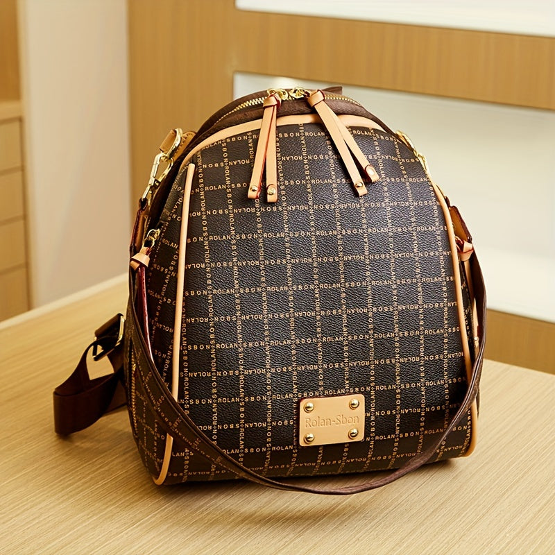 Luxury Small Backpack Purse, Fashion Two-way Shoulder Bag, Women's Shell Handbag Schoolbag Daypack