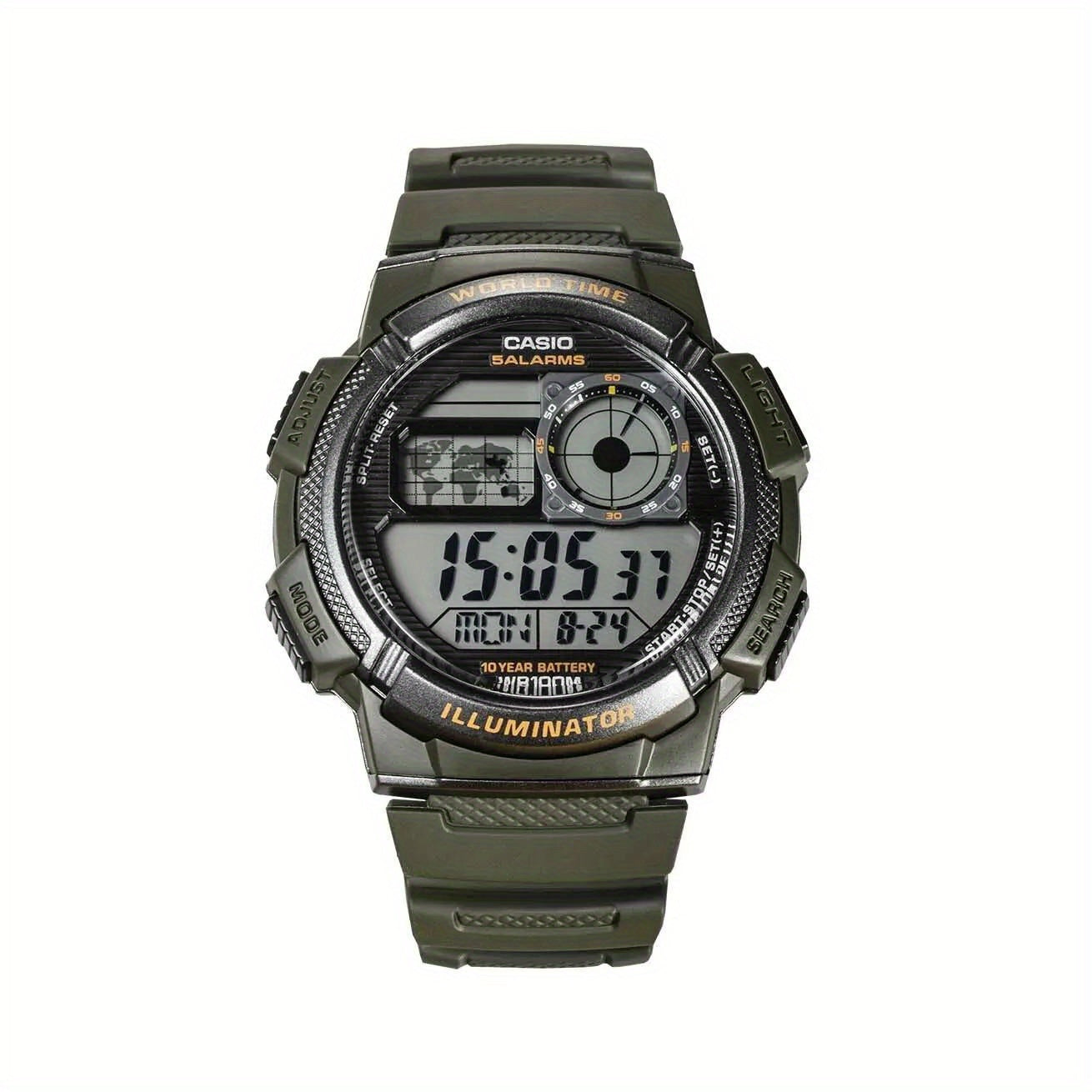 Casio AE Series Digital Sports Watch Water Resistant 100m