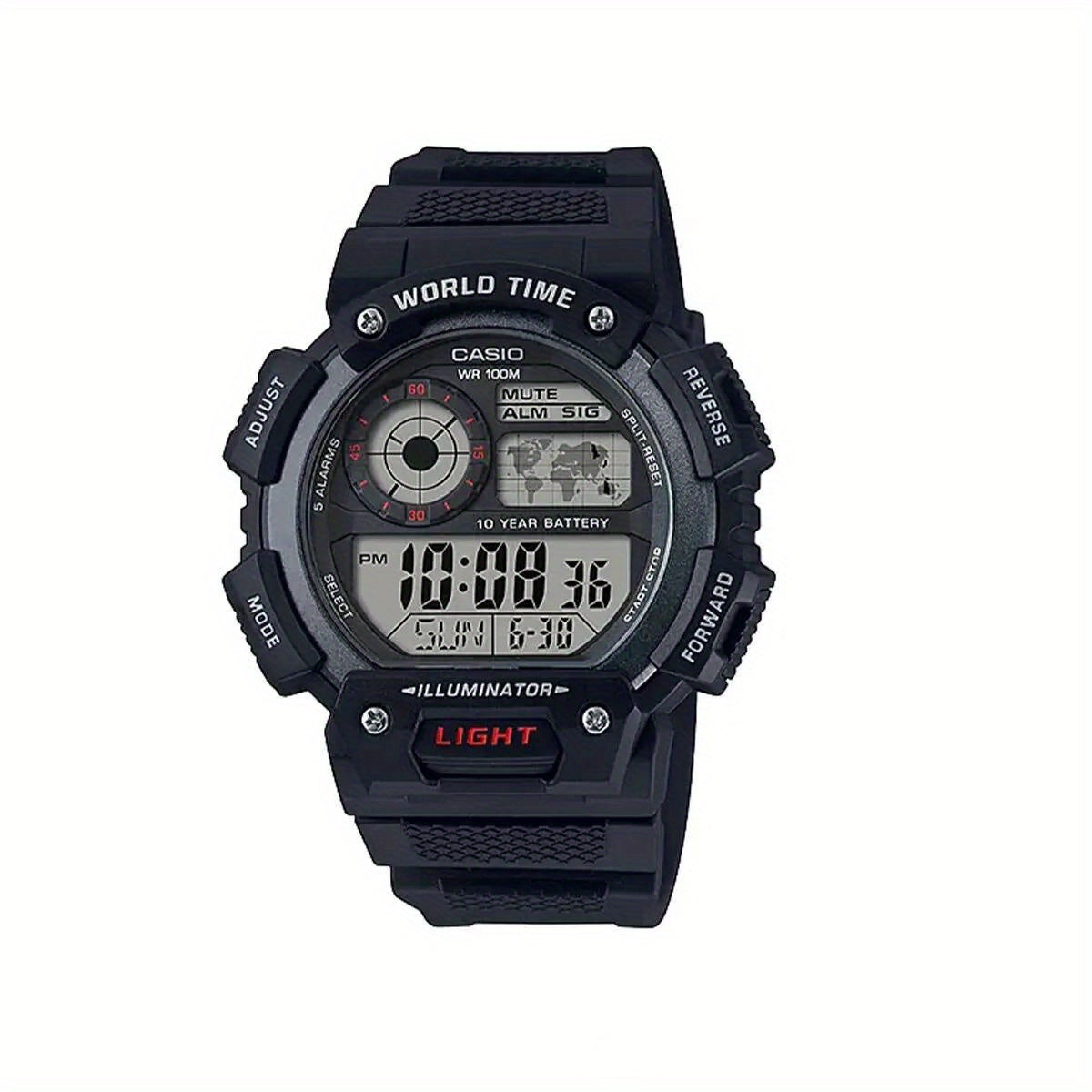 Casio AE Series Digital Sports Watch Water Resistant 100m