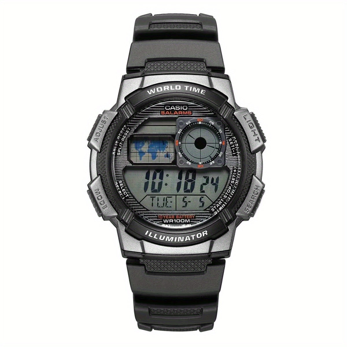 Casio AE Series Digital Sports Watch Water Resistant 100m