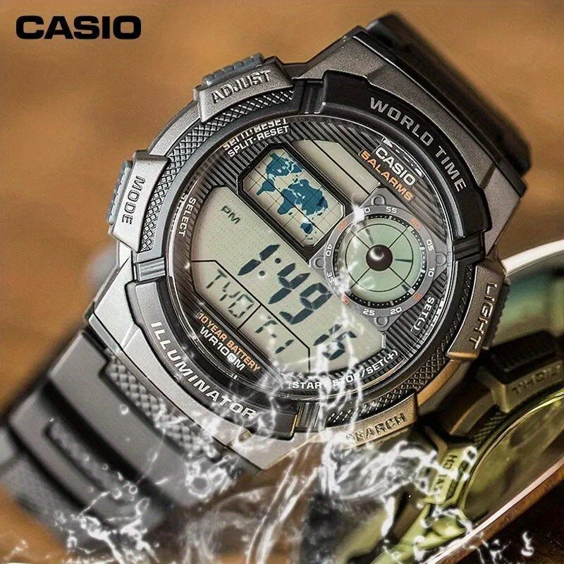 Casio AE Series Digital Sports Watch Water Resistant 100m