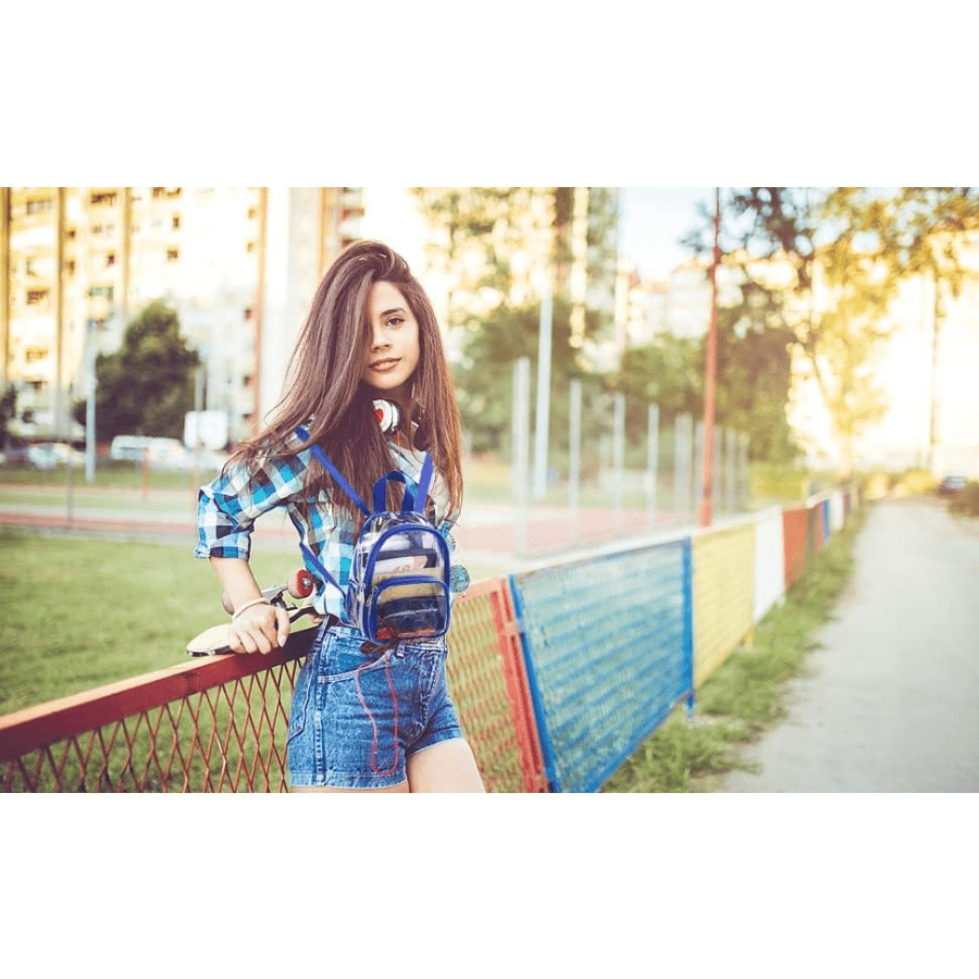 Clear Small Backpack Stadium Approved PVC Crossbody Bag