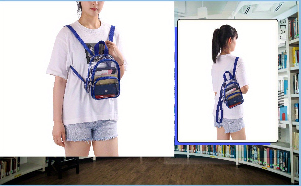 Clear Small Backpack Stadium Approved PVC Crossbody Bag