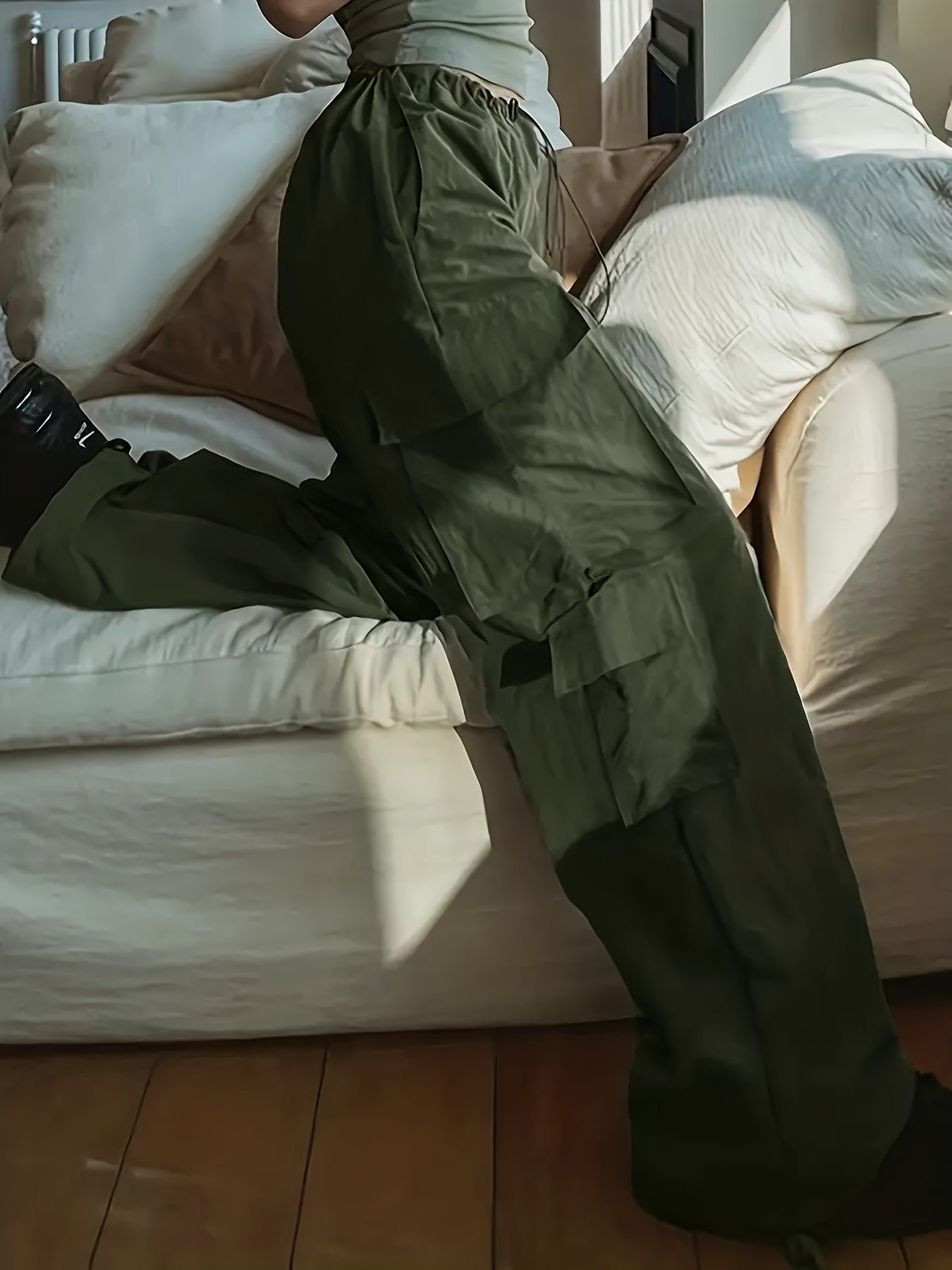Y2K Cargo Parachute Pants for Women With Pockets All Day