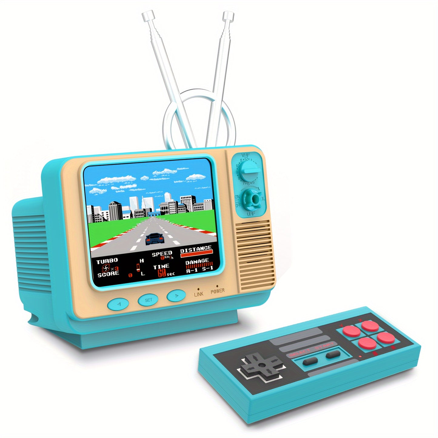 Retro Games Console GV300S Mini TV Style With Handheld Gamepad & AV Output - 3.0 Inch Screen Xmas Gift