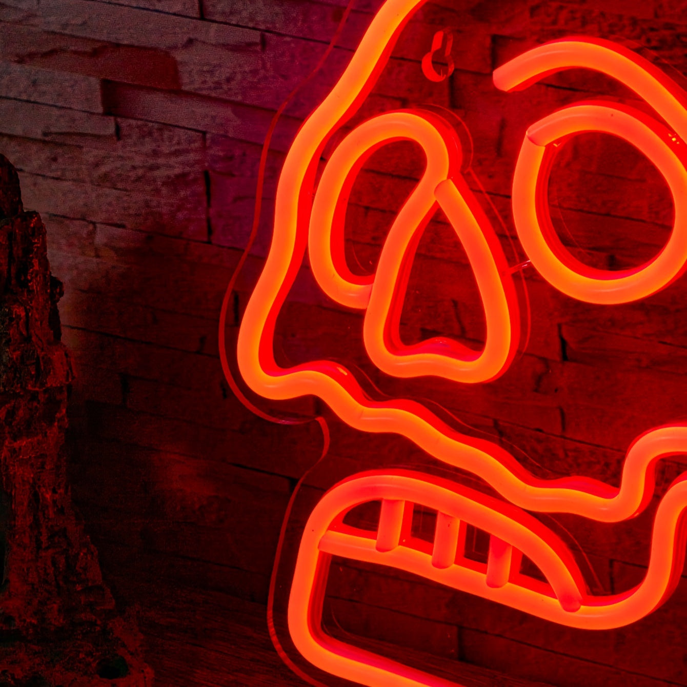 1pc Backboard Led Neon Sign, Halloween Skull Neon Sign, Line Switch 5V USB Powered Wall Hanging Light