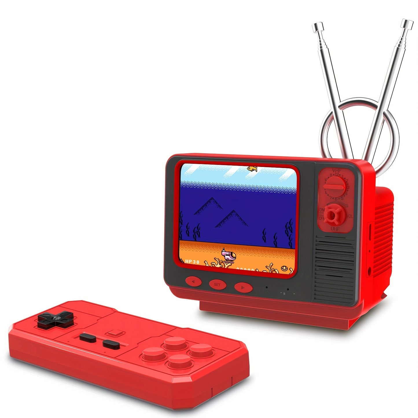 Retro Games Console GV300S Mini TV Style With Handheld Gamepad & AV Output - 3.0 Inch Screen Xmas Gift