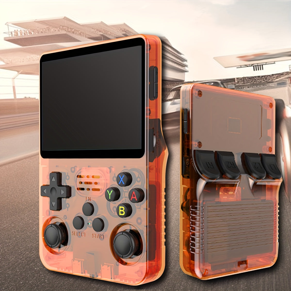 R36S Handheld Game Console 3.5 Inch IPS Screen Retro Game Console Linux System Screen Portable Pocket Video Player Travel Essentials, 128G Extra Large Memory, Perfect Halloween Christmas Gifts