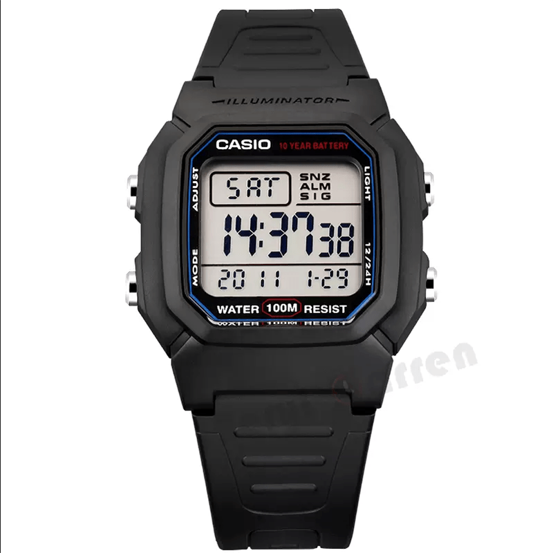 Casio Classic Chronograph Watch Womens Digital Sports 50M