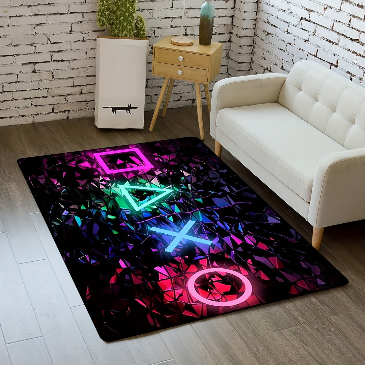 1pc, 3D Player Game Mode Area Rug Anti-slip Game Carpet Player Anti-slip Floor Mat Player Room Decoration Home Decoration Tapestry