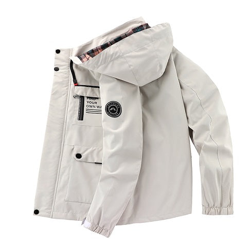 Men's Fashion Windbreaker Jacket - Casual, Thin, Ideal for Spring Outdoor Activities