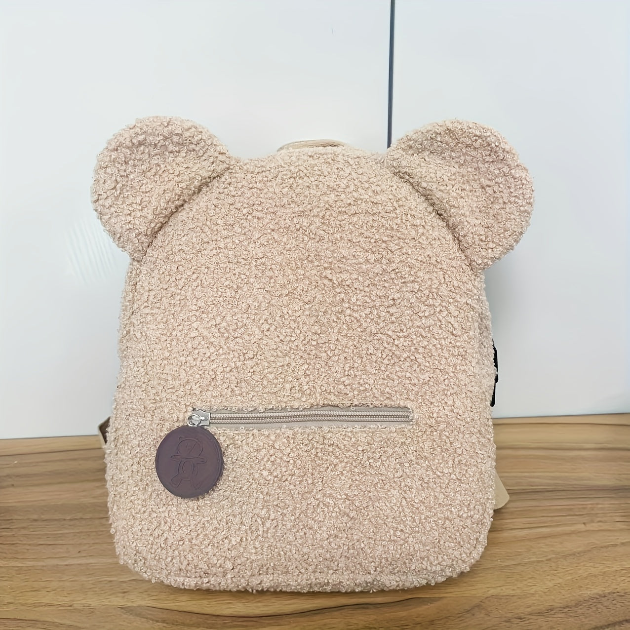 Personalised Womens Girls Cute Bear Pattern Backpack Plush Backpack for girls Custom Name Small Casual Shoulder Daypack Personalised Embroidery Cute Backpack for School Bear Ears Animal Plush Backpack Custom Name Small Backpa