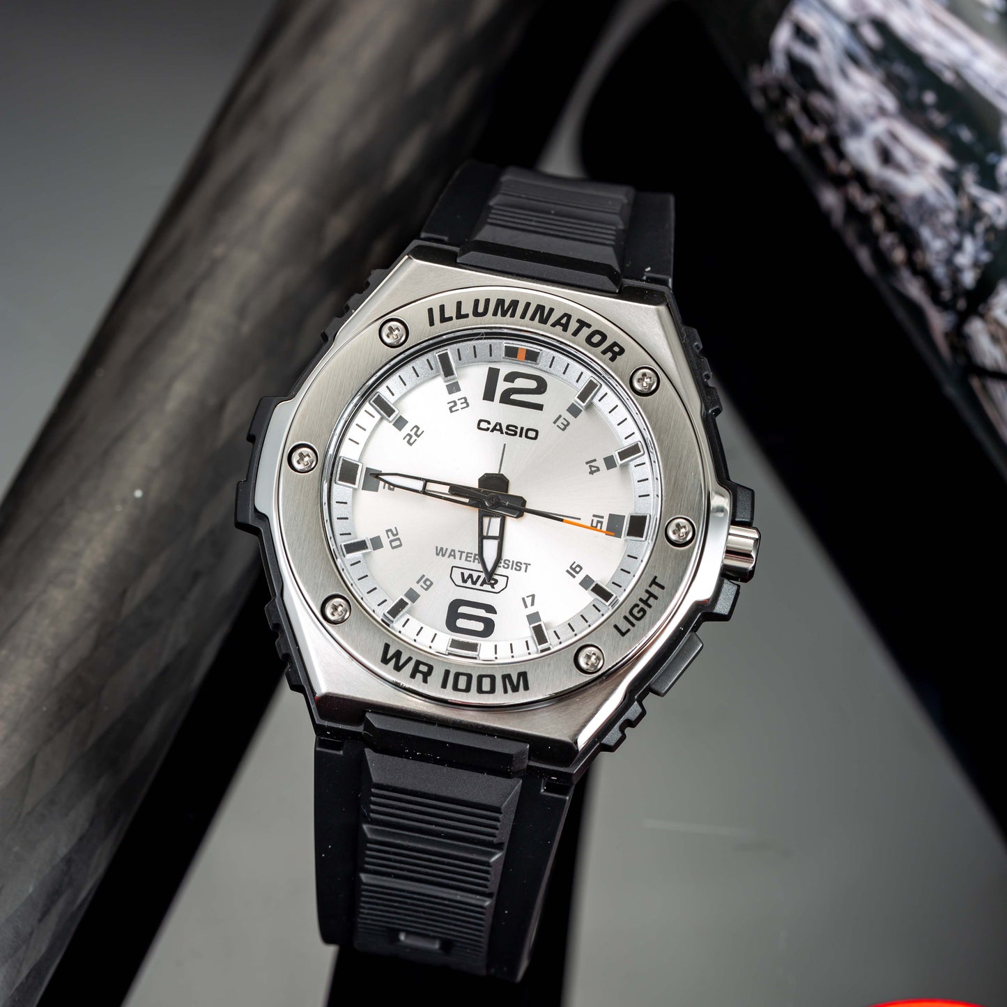 Casio Quartz Date Watch 50M Water Resistant Leather Strap