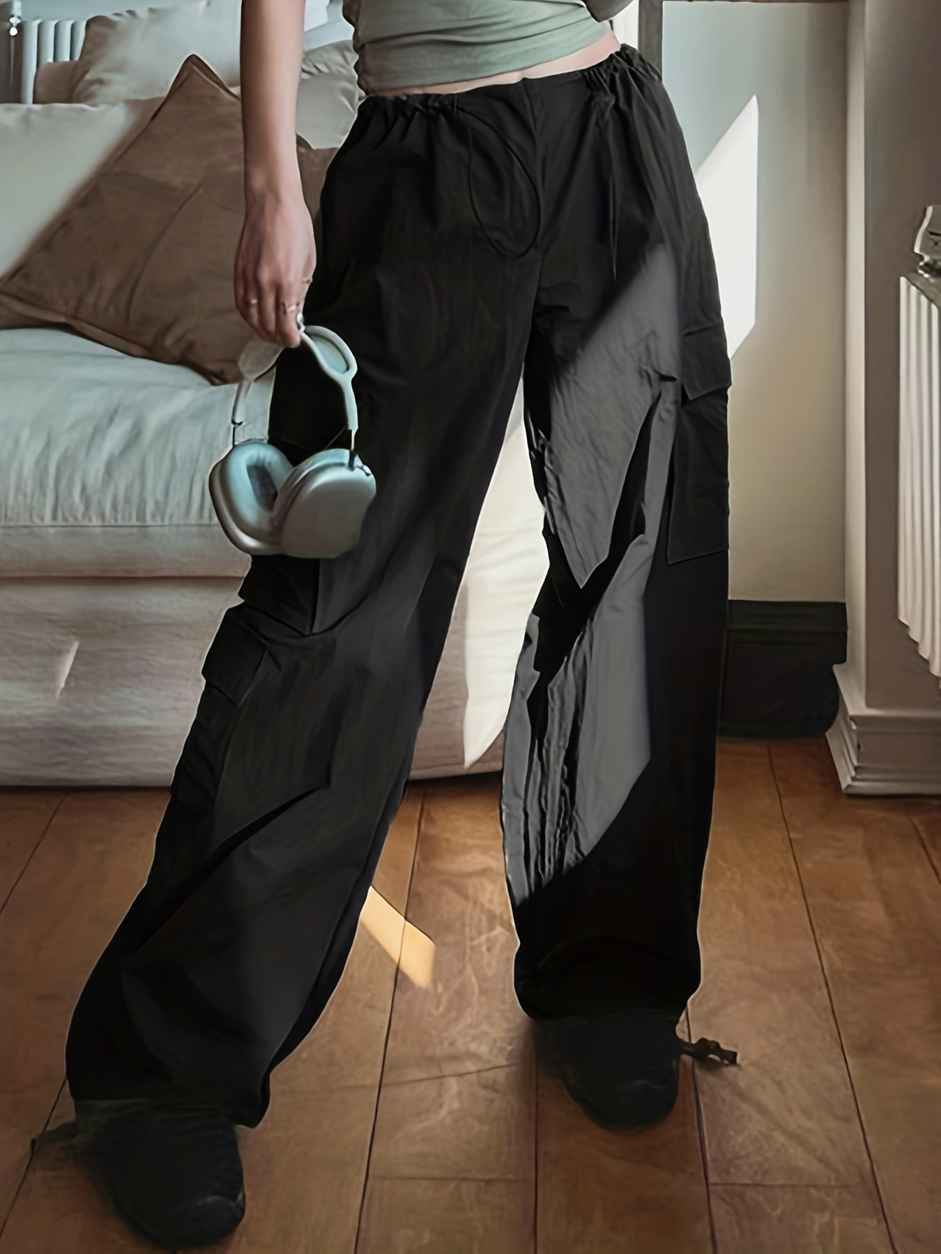 Y2K Cargo Parachute Pants for Women With Pockets All Day