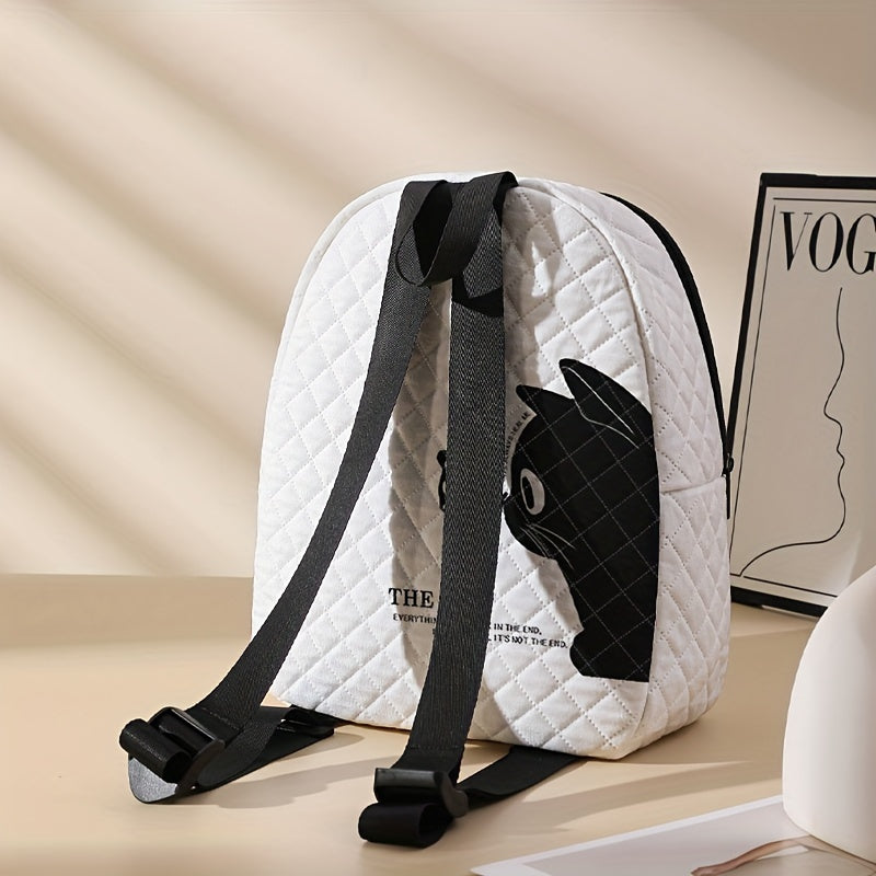 Cat Butterfly Print Lightweight Casual Travel Backpack