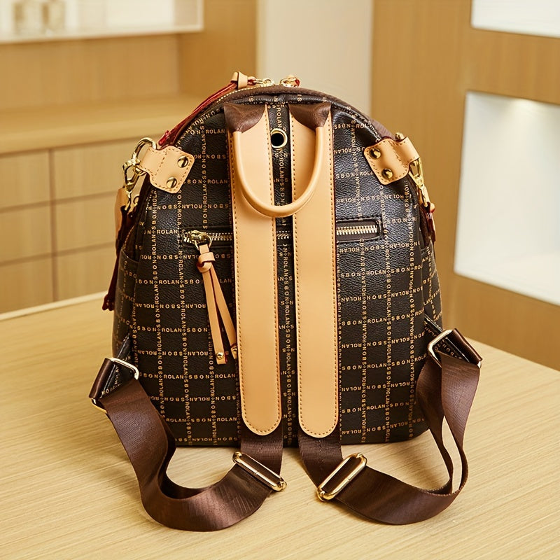 Luxury Small Backpack Purse, Fashion Two-way Shoulder Bag, Women's Shell Handbag Schoolbag Daypack