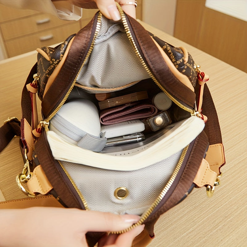 Luxury Small Backpack Purse, Fashion Two-way Shoulder Bag, Women's Shell Handbag Schoolbag Daypack