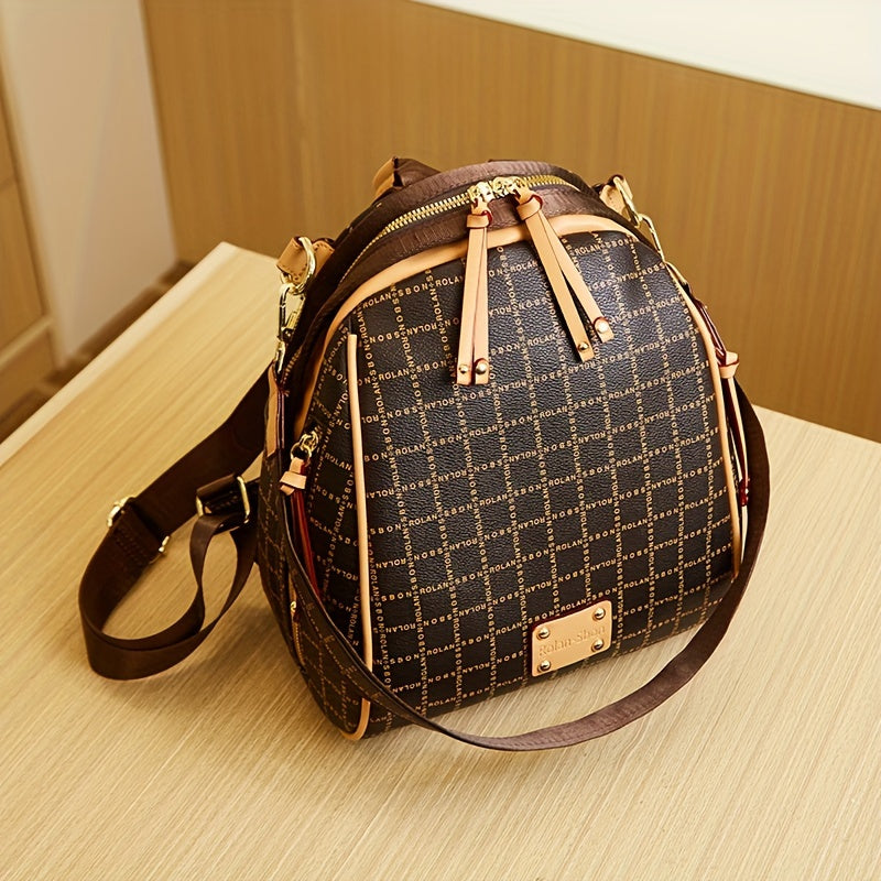 Luxury Small Backpack Purse, Fashion Two-way Shoulder Bag, Women's Shell Handbag Schoolbag Daypack