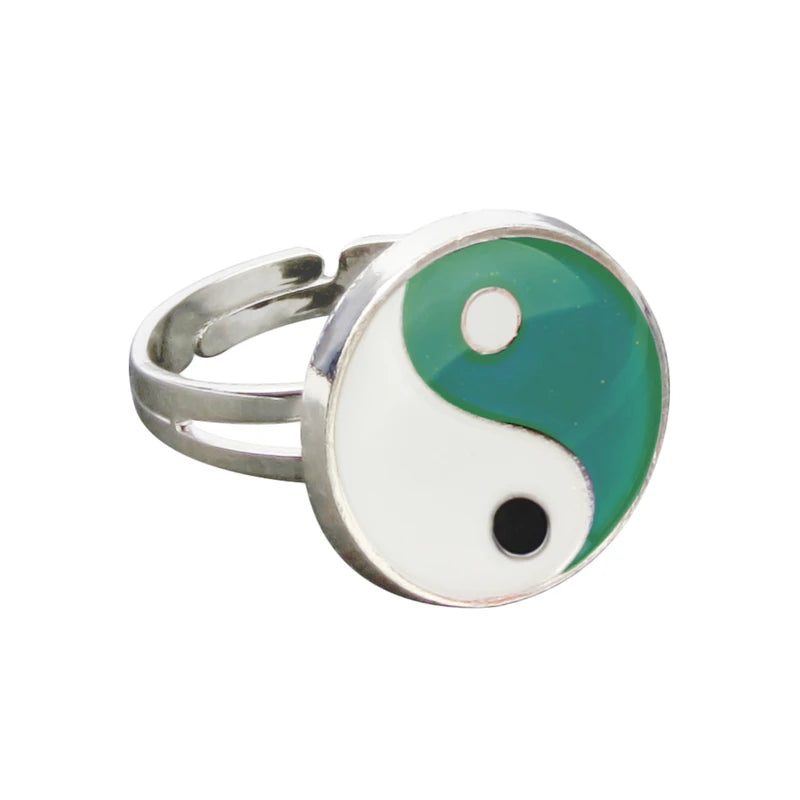 Yinyang Mood Ring Color Change Mood Ring Adjustable Emotion Feeling Changeable Temperature Ring 1PC Dropshipping