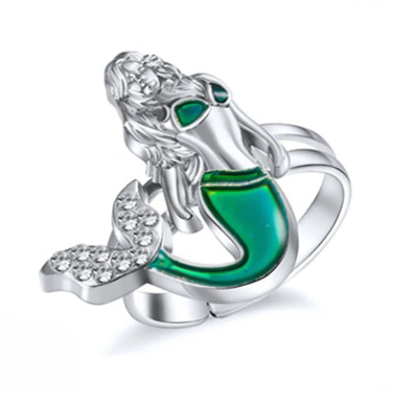 Yinyang Mood Ring Color Change Mood Ring Adjustable Emotion Feeling Changeable Temperature Ring 1PC Dropshipping