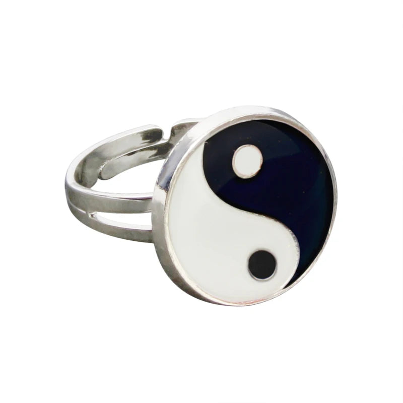 Yinyang Mood Ring Color Change Mood Ring Adjustable Emotion Feeling Changeable Temperature Ring 1PC Dropshipping