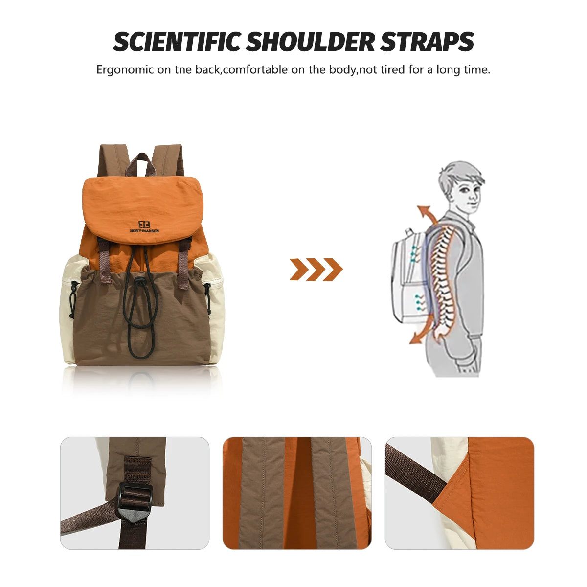 Small Backpack, Lightweight Outdoor Mountaineering Travel, New Backpack, Female College Student School Bag, High School Student, Junior High School Student, Shopping and Travel Sports