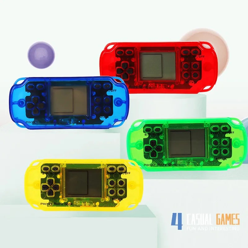 Portable Mini Pocket Key Chain Ring Retro Nostalgic Video Handheld Game Console Built-in 26 Brick Classic Games Kids Pendant Toy