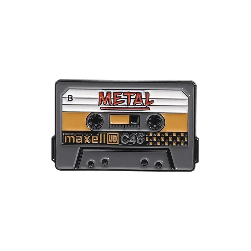 80s 90s Retro Nostalgic Tape Cassettes Enamel Pins Music Tape Can I Borrow A Feeling? Brooch Lapel Badge Jewelry Gifts Wholesale