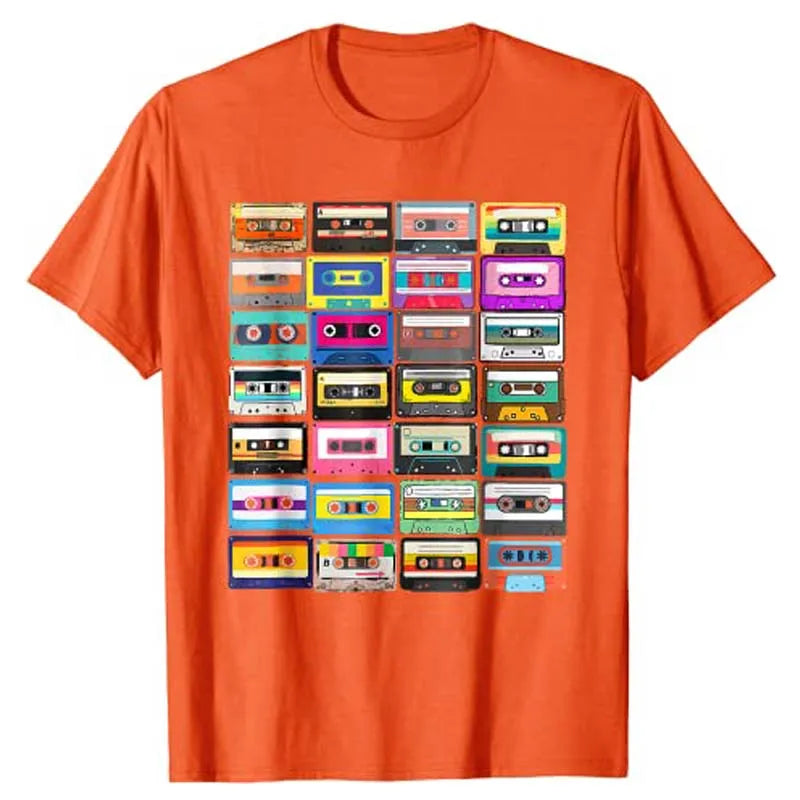 Cassette Mixtape Retro 1980s 1990s Music Vintage Graphic T-Shirt Funny 80S 90S Retro Style Costume Humorous Party Tee Y2k Top