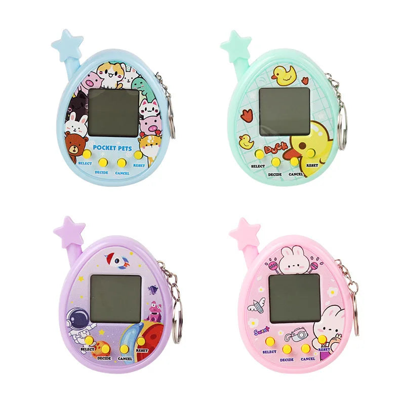 Electronic Pets Game Toys Virtual Tamagotchi Original Digital Animals Toys Mini Screen Game Machine Keychain Children's Toys