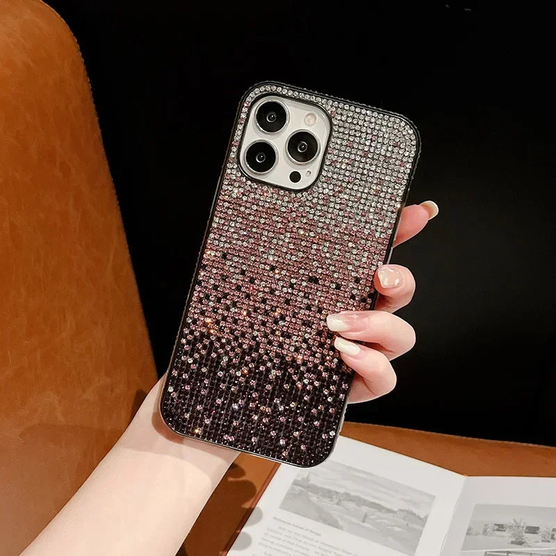 Rhinestone Phone Case For iPhone 16 15 14 13 12 Pro Max 11 Back Cover