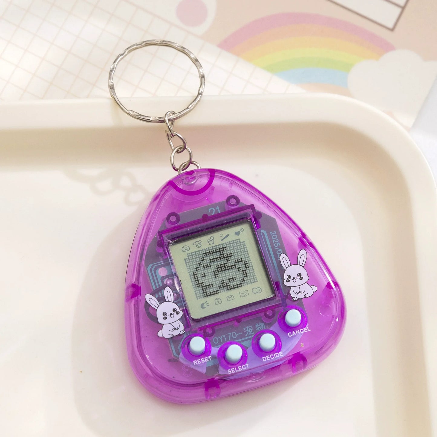 Transparent Electronic Pets 168 In One Nostalgic Pixel Toy
