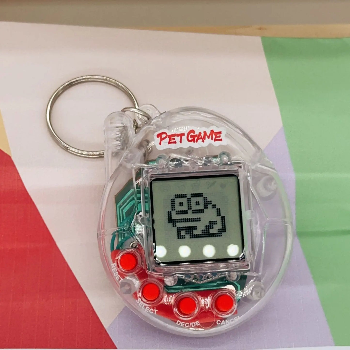 Transparent Electronic Pets 168 In One Nostalgic Pixel Toy
