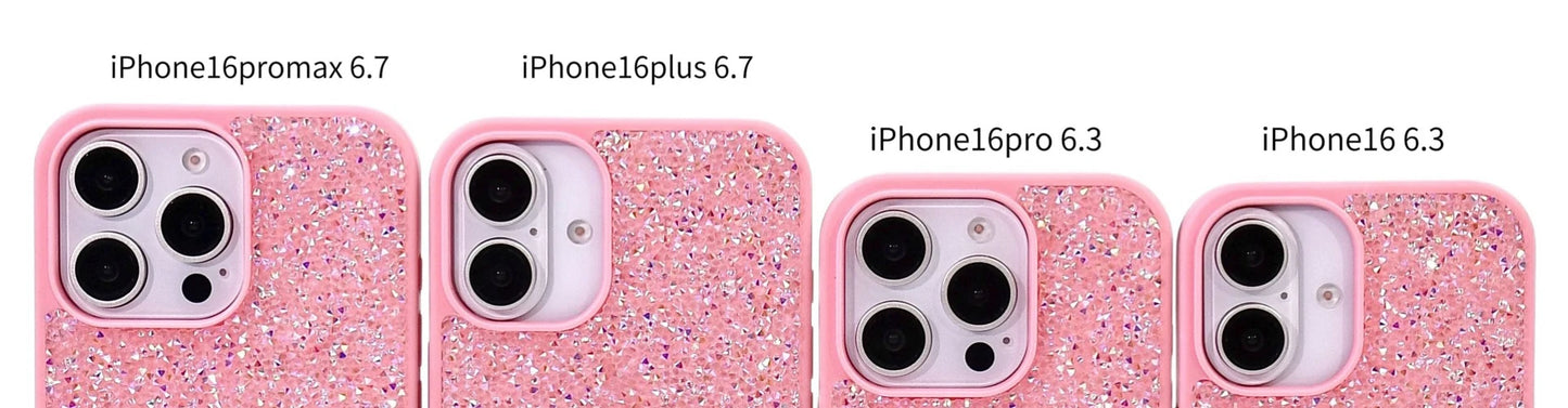 Luxury Rhinestone Phone Case For Iphone 17 16 Pro Max 15 14 13 Pro Cute Teenage Girl Bling Rhinestone Love Heart Shockproof Case