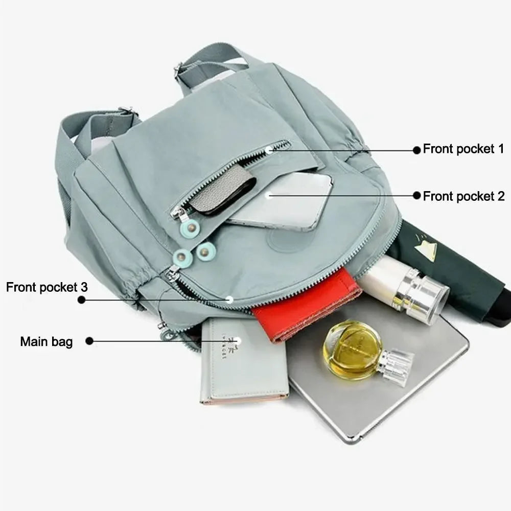 Small Backpack Women Man Travel Large Capacity Rucksack School Shoulder Bag Casual Fashion Mini Daypack