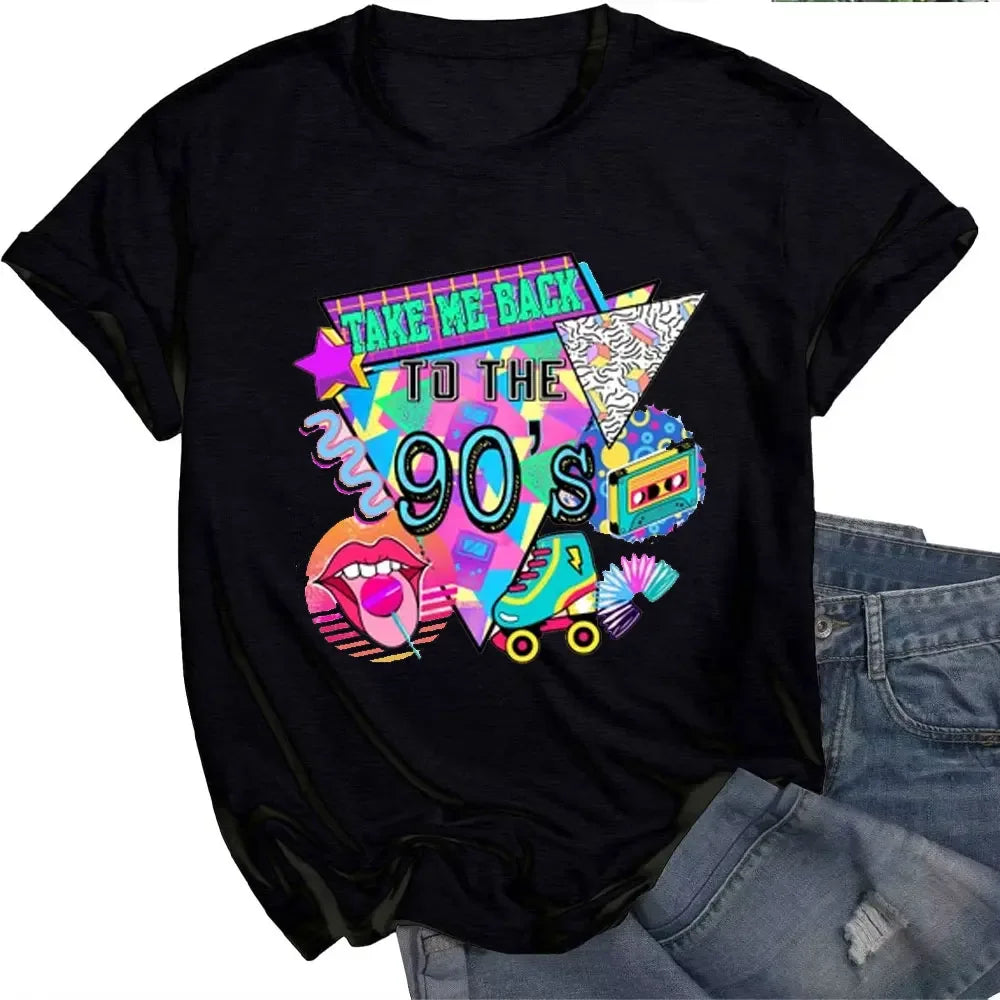 Women's T-shirt I Love 90s The Mens Clothes Music Graphic Tees Men Clothing Birthday Gift Funny Gifts Vintage Cotton Shirts Tees