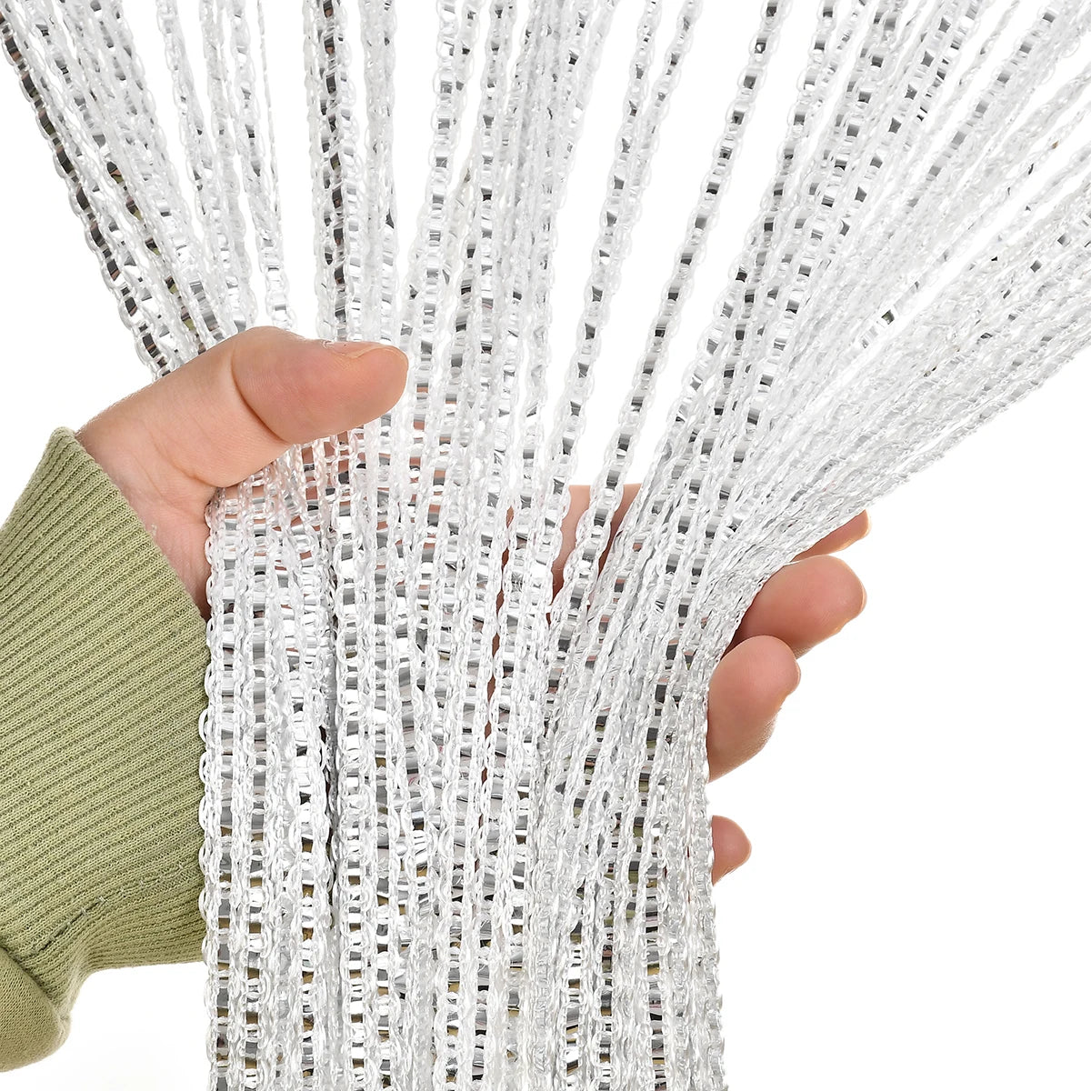 1x2m Beaded String Curtain Door Curtain Beads Thread Tassel Curtains Window Wall Panel Room Divider Doorway Home Wedding Decor