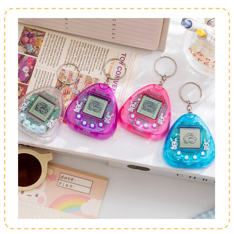 Transparent Electronic Pets 168 In One Nostalgic Pixel Toy