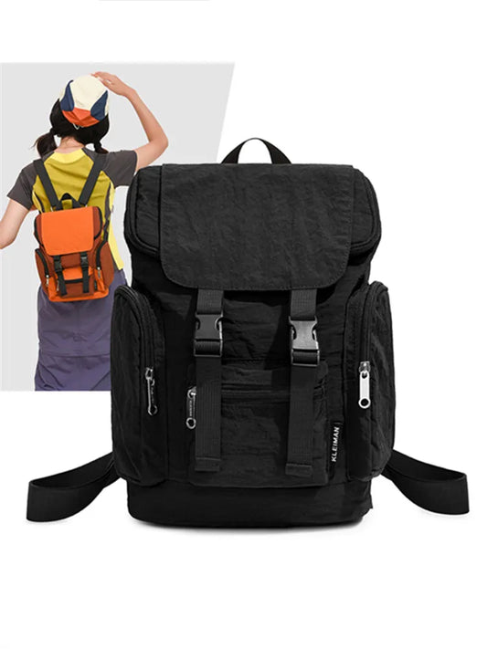 Small shoulder bag for female college students, contrasting colors, high-end feeling, short trip, light weight, outdoor hiking b